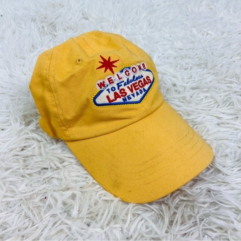 LAS VEGAS yellow embroidered welcome to fabulous Las Vegas, Nevada baseball cap